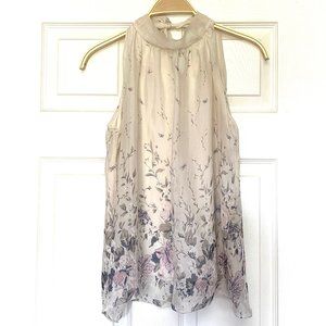 Via Signoria made in Italy Silk Floral Sleeveless Blouse